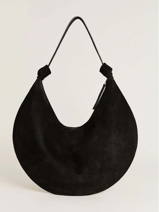 Reformation Handbags - Reformation Rhea Black Hobo Bag in Suede